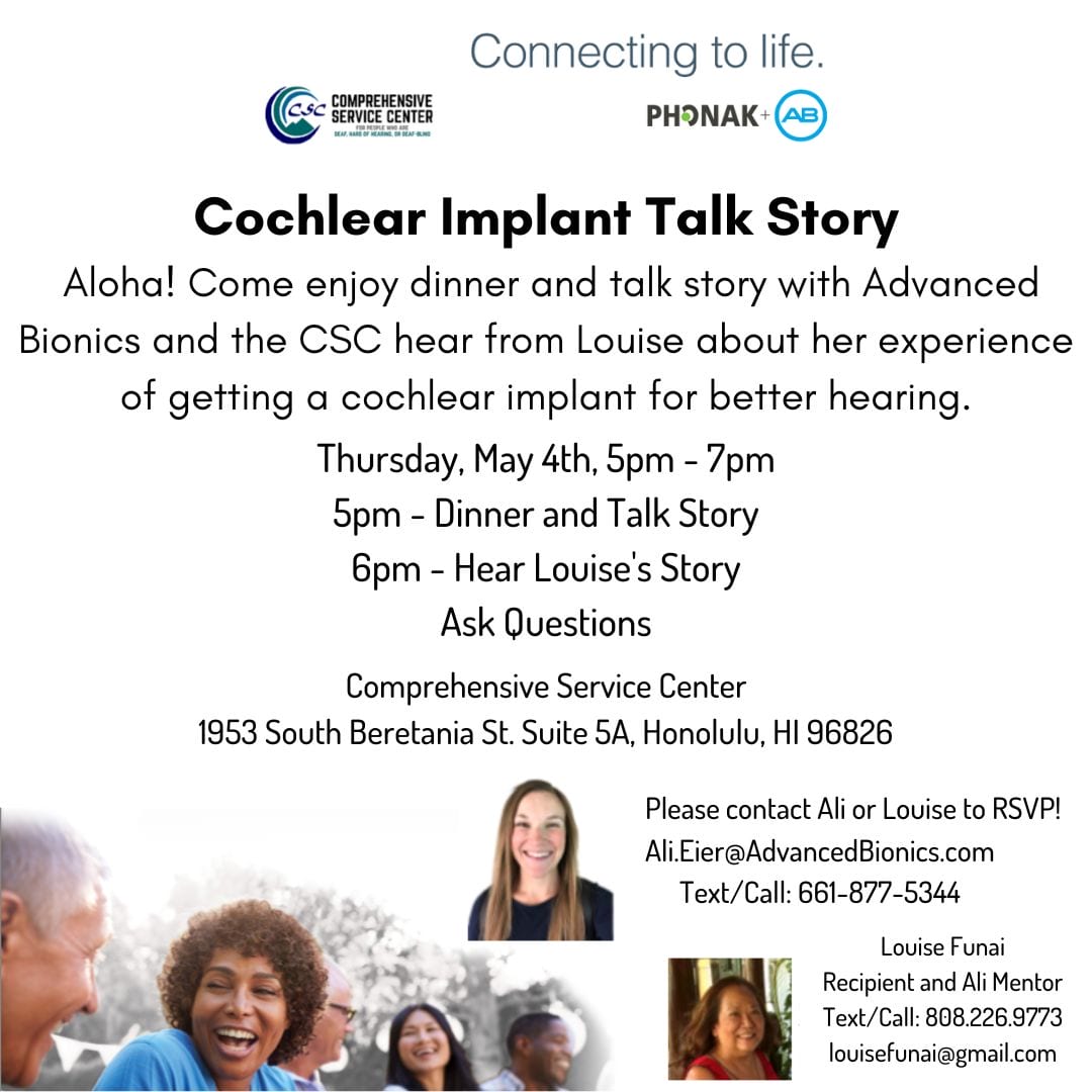 Cochlear Implant Talk Story Flyer