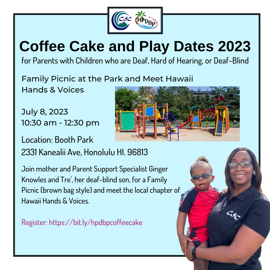 Coffee Cake and Play Dates July 2023 Flyer