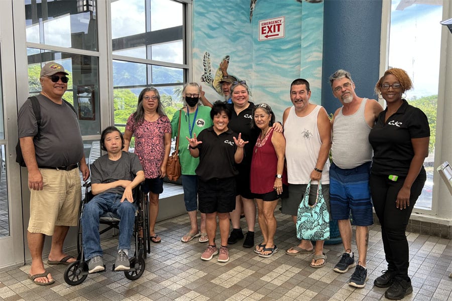 Photo: CSC staff with Maui Deaf Friends
