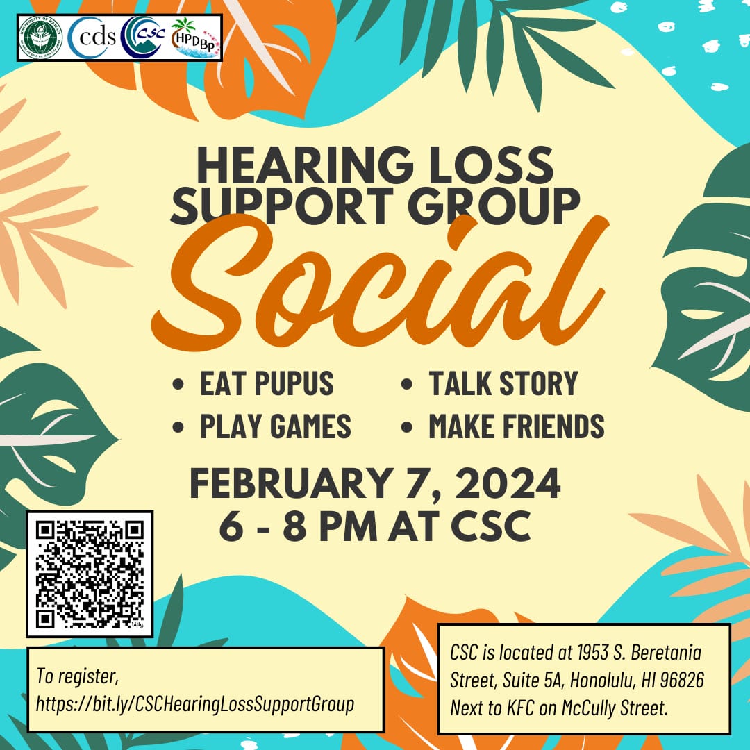 Hearing Loss Support Group Social Flyer