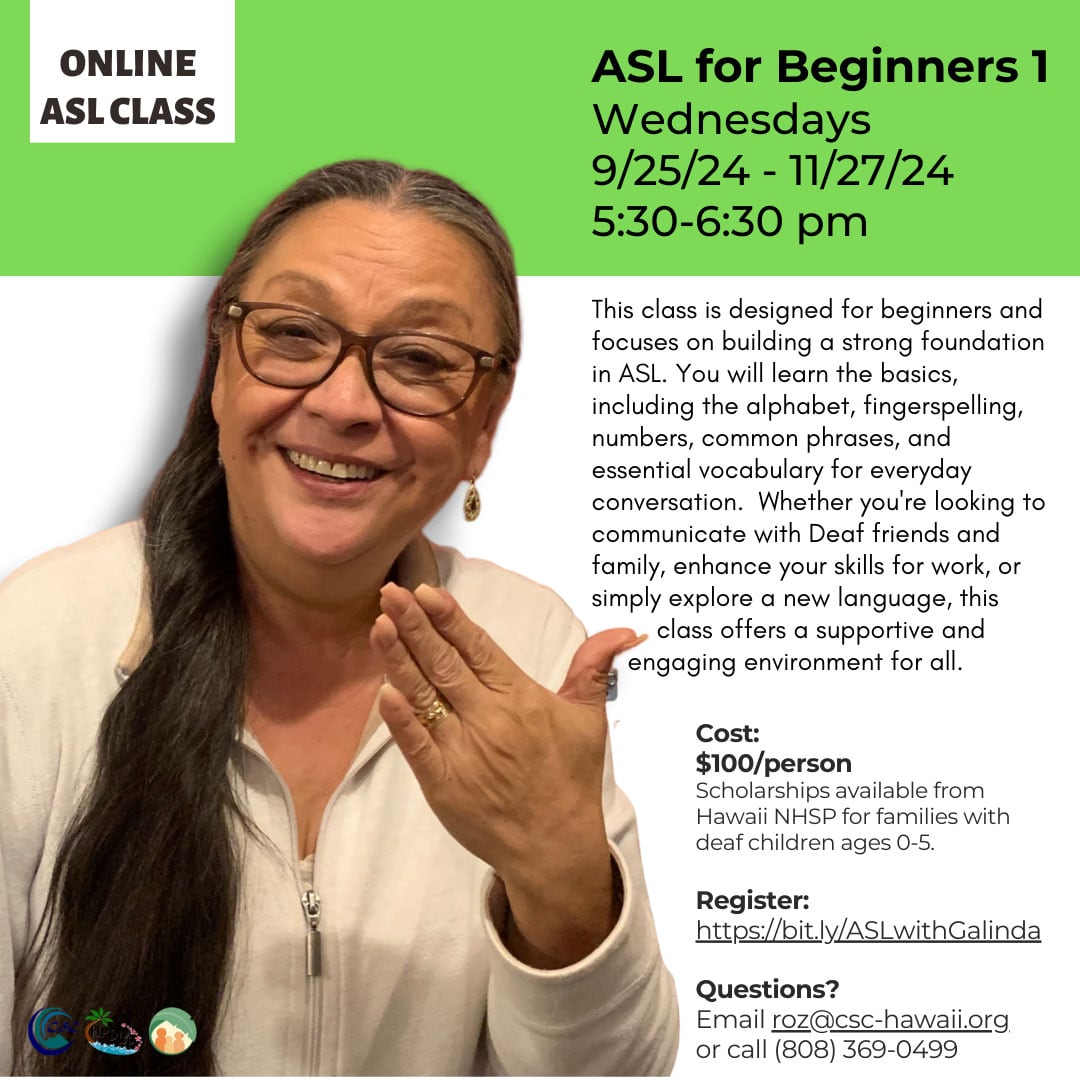 ASL for Beginners Flyer