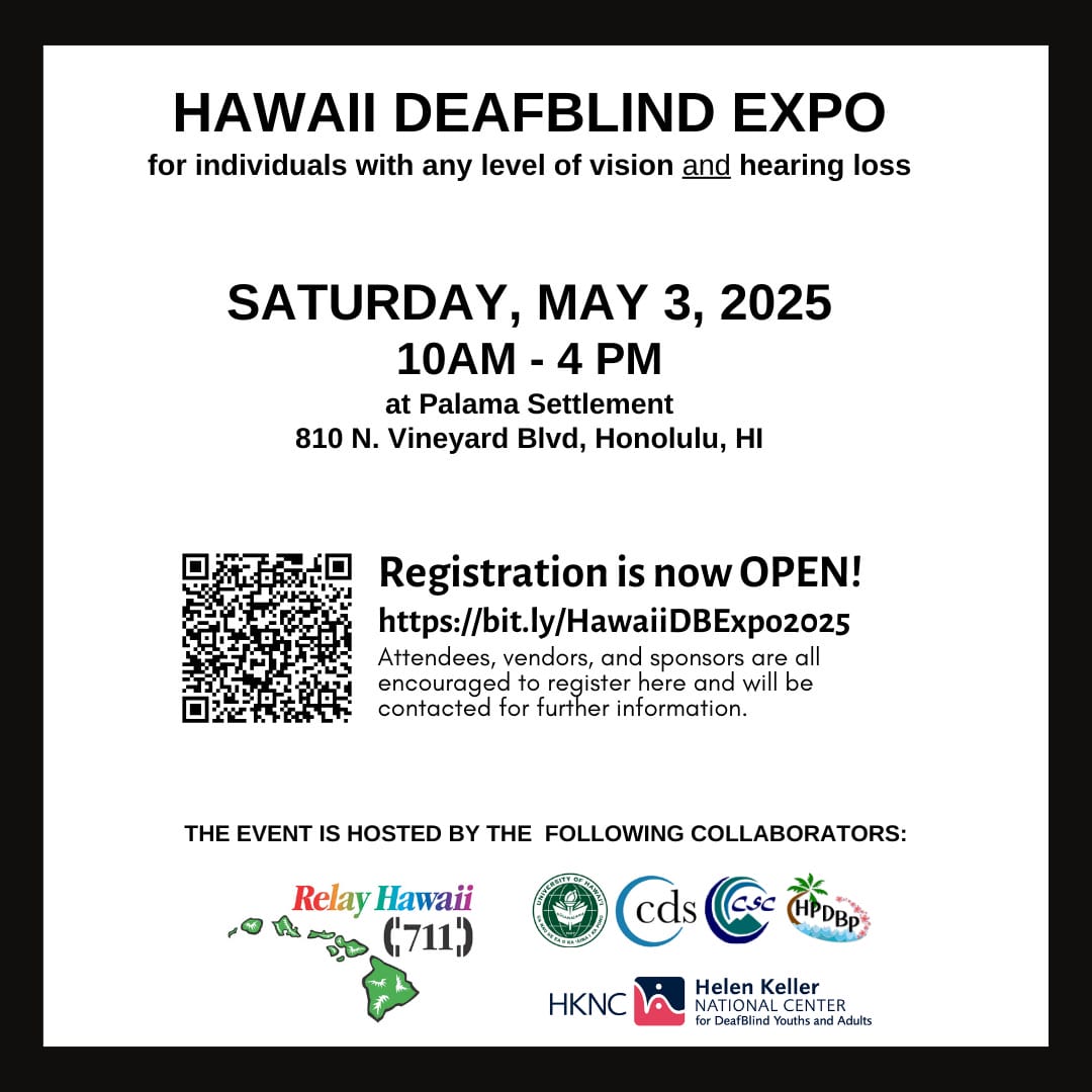 Hawaii Deafblind Expo Flyer